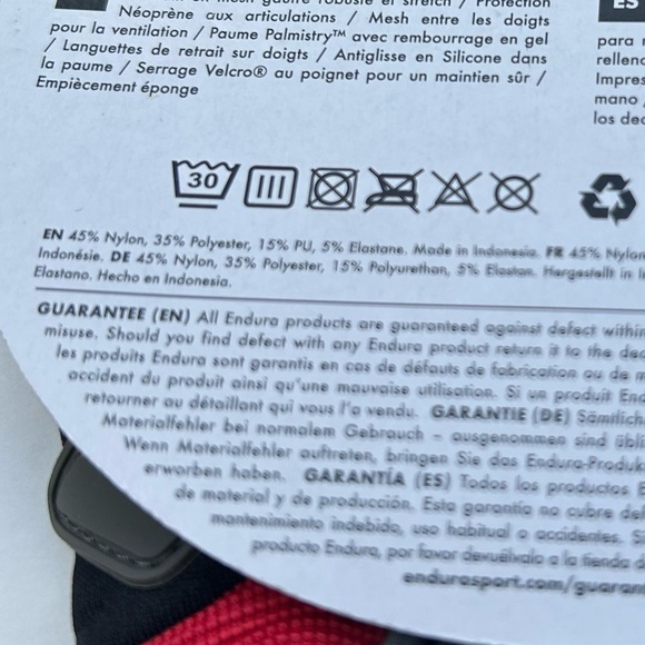 Endura Hummvee Plus Mitt II - Red and Gray Cycling Gloves - Picture 5 of 5